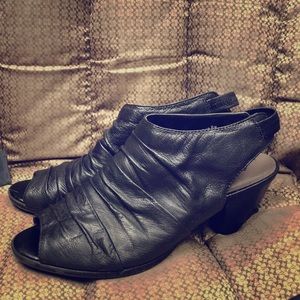 Bare Traps peep toe sling back.